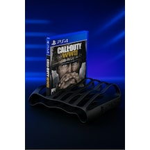 Ps5 Logolu Cd Oyun Rafı, 6 Gözlü İkonik Tasarımlı Stand, Oyun İstif Kutusu Cd Rafı Stand Organizer