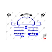Peugeot 106 1991-1996 Torpido Konsol Trim Göğüs Maun Kaplama Set 9 Parça Mavi Renk