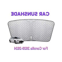 Pazly Toyota Corolla 2020-2024 İçin Katlanabilir Rüzgarlık Güneşlik, Güvenli Klipsli, Dayanıklı Polyester Uv Koruma Serinletici Araç İçi