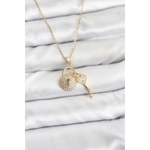 316l Çelik Zincir Gold Renk Kilit Anahtar Model Zirkon Taşlı Kadın Kolye Karışık Renk 316l Çelik Zincir Gold Renk Kilit Anahtar Model Zirkon Taşlı Kadın Kolye Karışık Renk