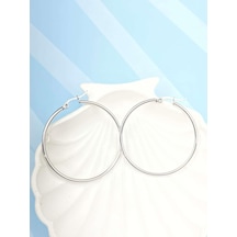 Küpe Çelik 4cm Işıltılı Stil Paslanmaz Çelik Model B21042 Çok Renkli