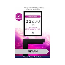 Siyah-21mm-35x50 Cm Mat Pvc Li Camsız Fotoğraf Puzzle Belge Çerçeve Yatay Dikey Asılabilme. 20241096