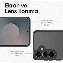 Galaxy S25 Fe İçin Basic Serisi Yükseltilmiş Lens Çerçeveli Ultra Güçlü Darbeye Dayanıklı Yumuşak Silikon Mat Kılıf 50 x 22
