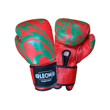 Leon Flower Deri Kick Boks Ve Muay Thai Eldiveni Kırmızı