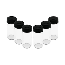 Chermik Uras S-00107 Kıtchen Boutıque 6pcs Cam &amp 225ml Baharatlık &amp Tuzluk Plastik Kapak 1 Çok Renkli