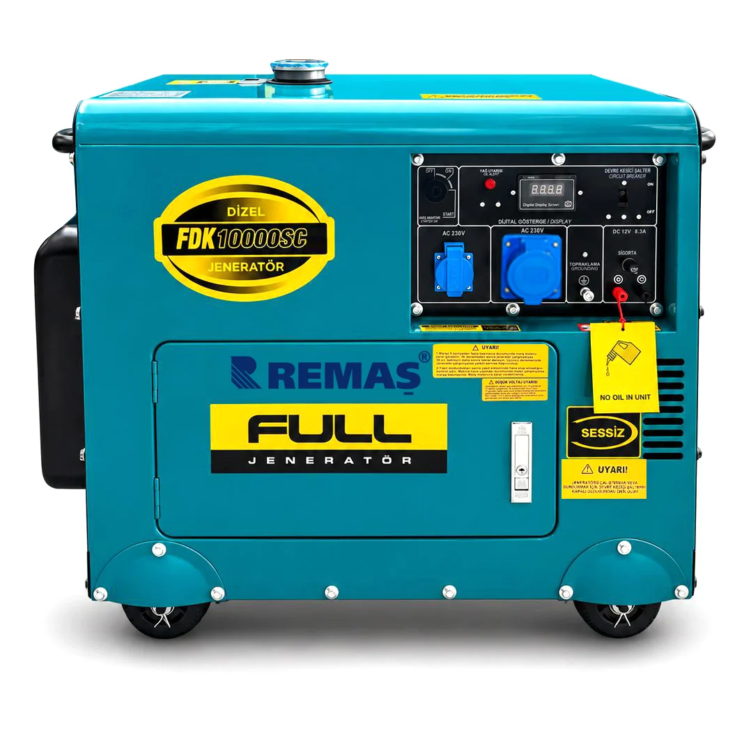Full Fdk 10000 Sc Otomatik 9.4 Kva Monofaze Kabinli Dizel Jeneratör