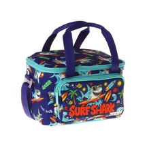 Kaukko Kids İki Bölmeli Thermo Okul Beslenme Çantası - Süpar Köpekbalığı Baskılı Yeşil - Lacivert Renk Erkek Çocuk - L5355