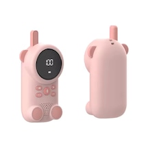 Çocuklar Için Kamp Yürüyüş El Telsizi Şarj Edılebılır 3km Menzil Pembe
