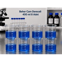 Beher Cam Dereceli 400 Ml 8 Adet