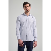 İmza Uzun Kol Çizgili Desen Bez Ayağı Sert Yaka Cepsiz Esnek Classic Slim Fit Gömlek 1004250158 Beyaz İmza Uzun Kol Çizgili Desen Bez Ayağı Sert Yaka Cepsiz Esnek Classic Slim Fit Gömlek 1004250158 Beyaz