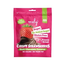 Mely Çikolata Glütensiz Şeker İlavesiz Vegan Çikolata Kaplı Freeze Dry Çilek 50gr 6'li Paket