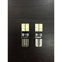 24 Ledli T10 Dipsiz Beyaz Park Ledi Ampulü 12V Cob Led Smd Canbus