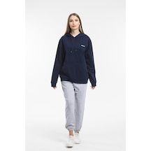 SPR21K61Baskılı Kapş.Kanguru Cepli Sweatshirt