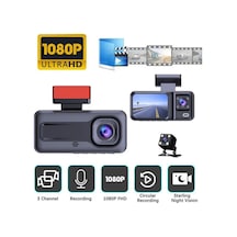 Araç Içi Kamera 3 Kameralı 1080p Wiif Lcd Ekranlı Gece Görüşlü Geri Görüş Kamera Hareket Algılama - 731468372