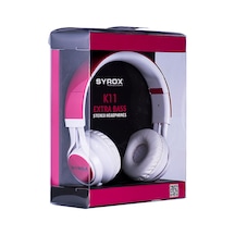 Syrox K11 Extra Bass Mikrofonlu Kablolu Kulak Üstü Kulaklık