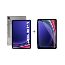 Forzacase Samsung Galaxy Tab Uyumlu S9 Fe X510 İçin Silikon Kılıf + Temperli Cam Ekran Koruyucu - Fc013 Şeffaf