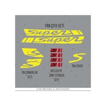 Sts43 Vespa Gts250 Uyumlu Super Yan Cita Seti Mat Sarı Set