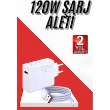 Depomıx 120w Şarj Aleti Hızlı Çift Turbo Şarj Aleti Seti Beyaz