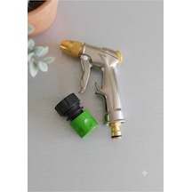 Otomatik Metal Sulama Tabancası Pro + 3/4 Hortum Adaptörü