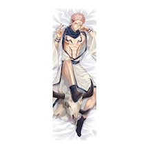 Jujutsu Kaisen Ryomen Sukuna Desenli Tek Yön Baskılı Sarılma Yastığı Kılıfı Çok Renkli