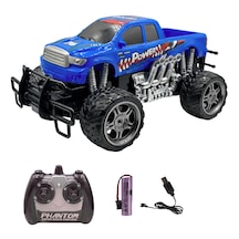 Uzaktan Kumandalı Canavar Ranger Araba Şarjlı Full Fonksiyon 4x2 Off Road Kamyon Oyuncak Arazi Aracı Mavi