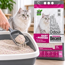 Decent Bebek Pudralı Kokulu Kedi Kumu 10 Lt