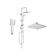 Tema Rain Plus Tetra Sürgülü Banyo Duş Takımı Seti Paslanmaz Boru Krom