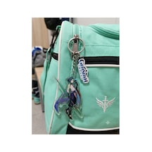 Owl Bag Genshin Impact Serisi Xiao Karakteri Desenli Acrylic Anahtarlık Çanta Süsü Çok Renkli