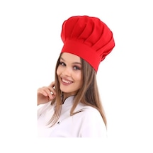 Kırmızı Aşçı Mantar Şapka - Unisex-Standart-Tek Parça