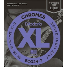 Daddarıo Ecg24-7 Elektro Gitar Teli, 7 Telli, Chromes, 11-65, Jazz