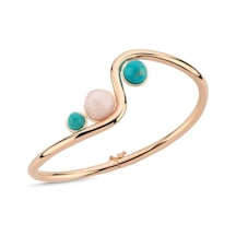 Rose Opal Turkuaz Taşlı Altın Bileklik