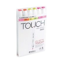 Touch Twin Brush Marker Kalem 6lı Set Florasan Renkler Çok Renkli