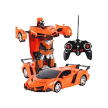 Uzaktan Kumandalı Şarjlı Robota Dönüşen Araba Işıklı 1/18 Ölçek Transformers Robota Dönüşen Araba