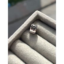Antik Güneş Klips Charm Gümüş