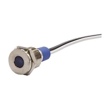 10Mm Metal Kablolu Sinyal Lambası Mavi Ip67 10V-30V
