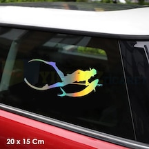 Dalgıç Scuba Diving Hologram Oto Sticker Araba Etiket Yapıştırma