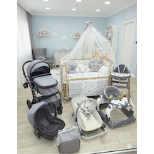 Yeni Doğan Love Grand Bebek Çeyiz Seti Bebek Arabası Puset Ahşap Beşik Mama Sandalyesi...