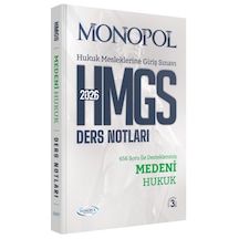 Hmgs Medeni Hukuk Ders Notları 3. Baskı Monopol Yayınları