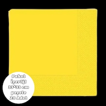 Sarı Peçete 33 33 Cm 20 Adet