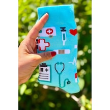 Lousocks Unisex Doktor Hemşire Ambulans Desenli Mavi Soket Çorap