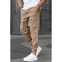 Madmext Camel Kargo Cep Erkek Jogger Pantolon 6812-camel Camel