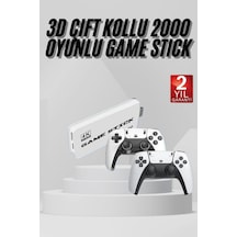 Yeni Nesil 3d 4k 2000 Oyunlu Game Stick Oyun Konsolu Çift Konsol 23006696