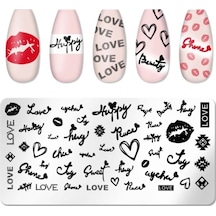Nail Art Stampa Plakası Stamper Desen Baskı Paleti