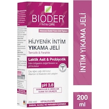 Bioder İntim Yıkama Jeli 200 Ml - Laktik Asit, Probiyotik, Çay Ağacı Yağı, Allantoin, Bisabolol