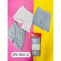 Defne Baby %95 Pamuk 3'lü Kız Çocuk Boxer-626 Beyaz
