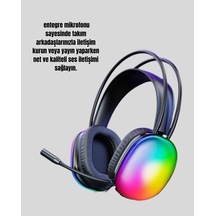 Type-c Şarjlı Rgb Işıklı Bluetooth Oyuncu Kulaklığı