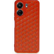 Newface - 488 - Xiaomi Redmi 13c Kılıf Petek Silikon Kapak - Csmo-tex - - Kırmızı