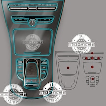 Mercedes C Seri Uyumlu Piano Black Tpu Koruyucu 7li Set 2019-2022