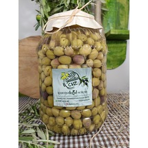 Aydın Yöresi Mudanya Cinsi Sofralık Tatlandırılmış Çizik Zeytin 3 Kg