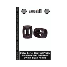 Delux Serisi Bireysel Pratik Su Sporu Pool Dumbbell 30 Mm Siyah-pembe Siyah - Pembe